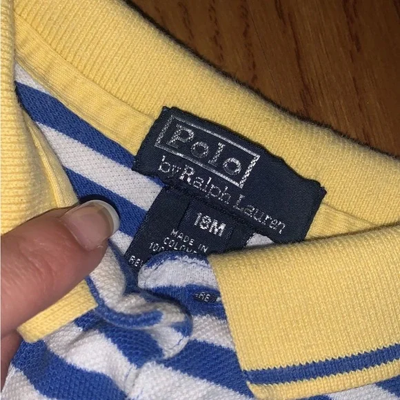 Blue Striped Ralph Lauren Shortall - Picture 3 of 4